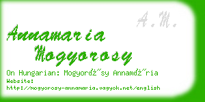 annamaria mogyorosy business card